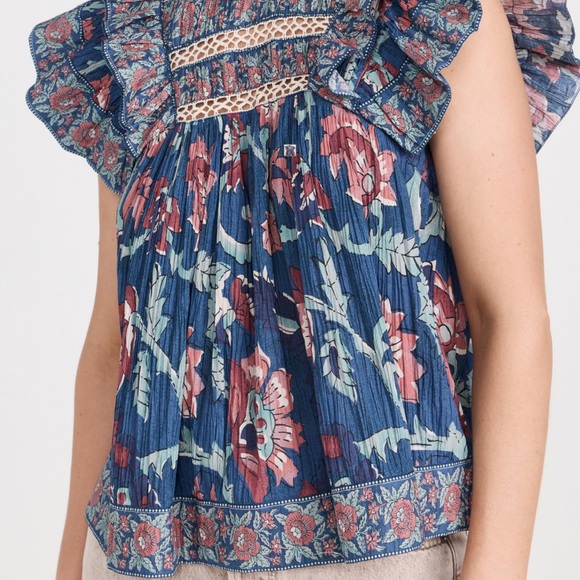 Sea Rory Print Flutter Sleeve Top - Picture 4 of 4